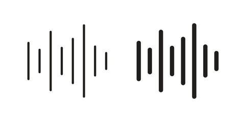 Sound wave icons for website design and development, app development. EPS10