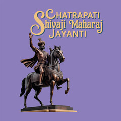 Chatrapati Shivaji Jayanti typography vector t-shirt design print