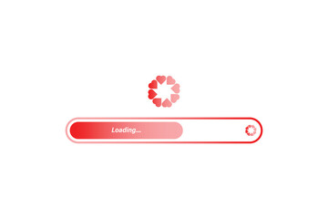 Modern loading bar with heart icon