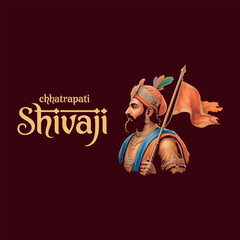 Shivaji Jayanti typography vector t-shirt print