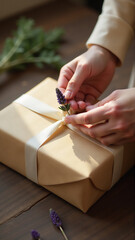 Obraz premium Art of Gifting: Wrapping with Floral Touch