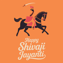 Happy Shivaji Jayanti typography vector t-shirt design print