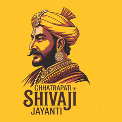 Chatrapati Shivaji Jayanti typography vector t-shirt design print