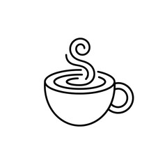 Hot Coffee Cup with Steam

