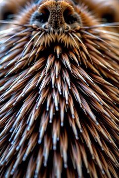 Close up texture of wet beaver fur showing the coarse guard hairs over dense underfur