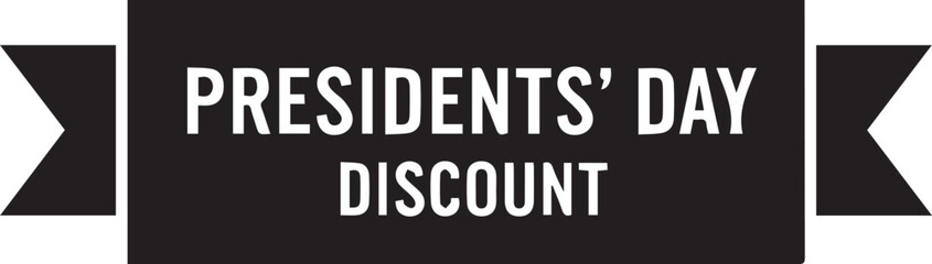 Obraz premium Presidents day discount sale banner with black ribbon