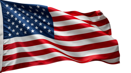 American flag waving in the wind