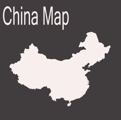 Obraz premium China map illustration simple vector outline for ge
