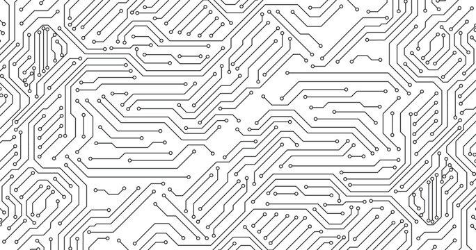 Circuit technology background with hi-tech digital data connection system and computer electronic design. 