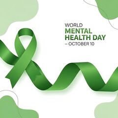 World Mental Health Day Creative Banner Highlighting Mental Health Awareness, Support, Hope and Emotional Wellbeing