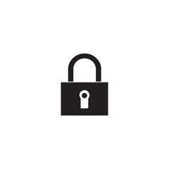 Lock icon isolated on white background vector.