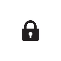 Naklejka premium Lock icon isolated on white background vector.