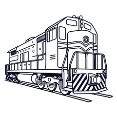 Illustrated diesel locomotive