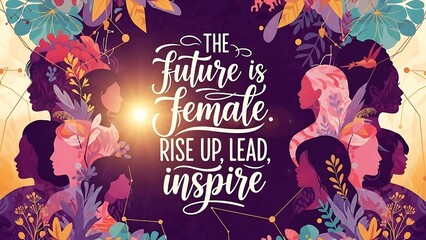 International Women&rsquo;s Day 8 March Creative Design Highlighting Strong