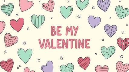 Happy Valentine&rsquo;s Day Celebration with Romantic Couple, Love Hearts and Red Background