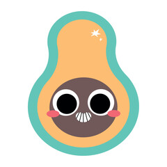 Colorful Avocado Fruit Vector Illustration 
