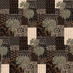 abstract seamless pattern with flowers