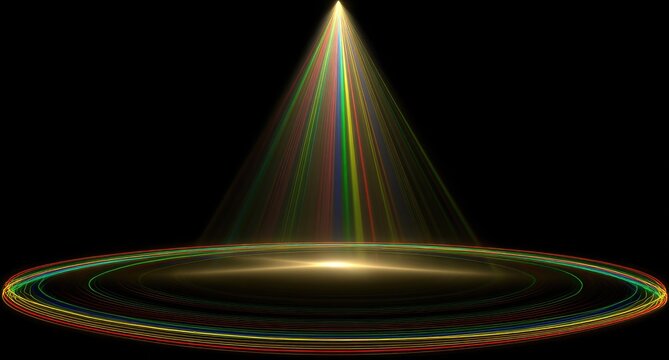 Abstract light cone with concentric rings