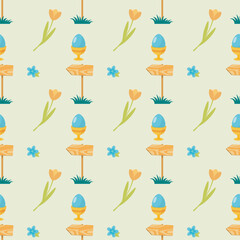 Easter seamless pattern