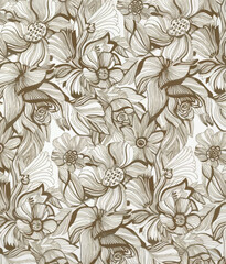 seamless pattern with flowers