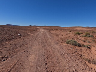 Dirt Road Through Desert Landscape