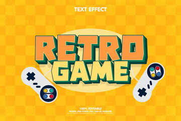 vintage 3D text effect with Yellow checkerboard pattern