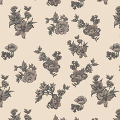 seamless background with flowers