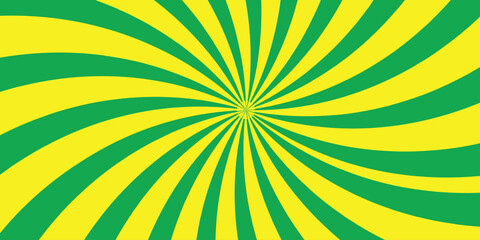 Abstract Yellow and Blue Spiral Swirl Background, Vibrant Optical Illusion Pattern