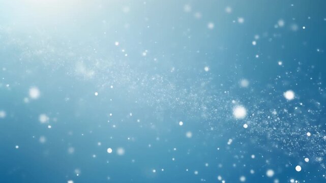 Sparkling Particles Abstract Blue Background