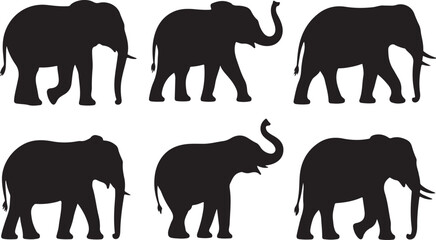 Elephant silhouettes