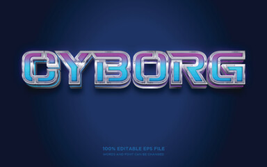 Robot 3d editable text style effect