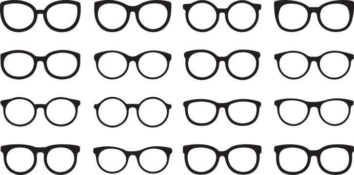 Fashion glasses silhouette vector