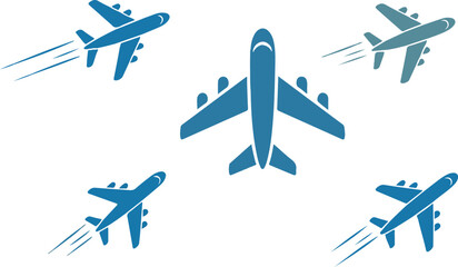 Flying up airplane icons