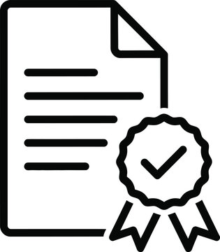 Official document with a verified checkmark badge symbolizing approval and quality assurance