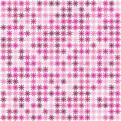 Pink Floral Pattern on White Background, Seamless Design