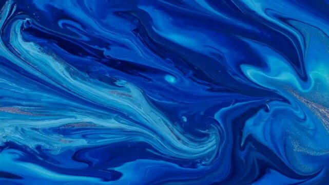 A vibrant blue abstract video background with swirling patterns and smooth textures for commercial use . use as multipurpose tittle intro, background. product mockup. motion graphics background