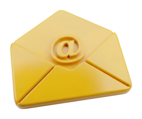 Email communication concept digital environment graphic design style isolated on transparent background