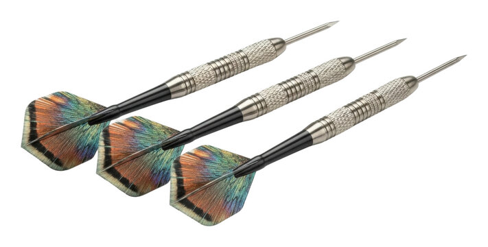 Dart throwing competition local pub sports event isolated on transparent background