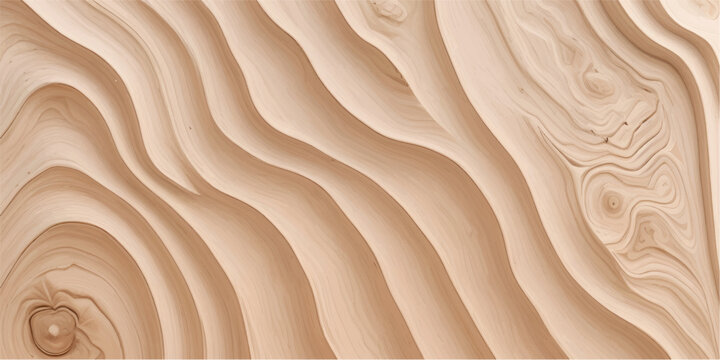 A natural brown wood grain background showcases a textured oak board pattern with dry sandy waves and orange desert dune ripples for a weathered beach material design