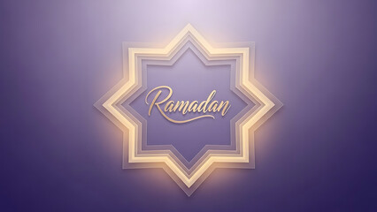 Ramadan celebration with elegant star design and glowing lights