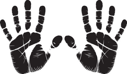 Vector hand prints. 