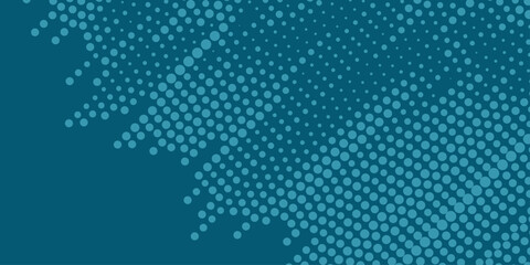 Halftone gradient dots background vector illustration. Blue dark dotted, blue light halftone texture. Retro comic pop art style gradient Dotted background. Halftone design. gradient texture .