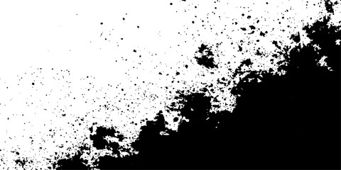 Fototapeta premium Grunge black ink splat design featuring a dirty spray texture and artistic splatter pattern on a stained paper background with a decorative paint border frame illustration