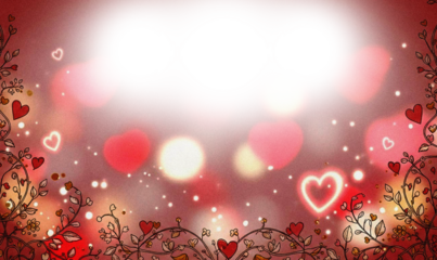 Valentines day 2026 background Grainy texture PNG Background. Valentine's day PNG design card. Holiday banner, web poster, flyer, color brochure 