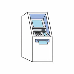 Automatic Teller Machine ATM Banking Service Vector