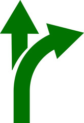 Road Arrow Flat Style Vector Icon Traffic Direction Symbol and Navigation Outline Graphic Group Featuring Turn, Curve and Wayfinding Arrow Signs