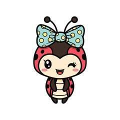 Chibi Ladybug with Butterfly Wings