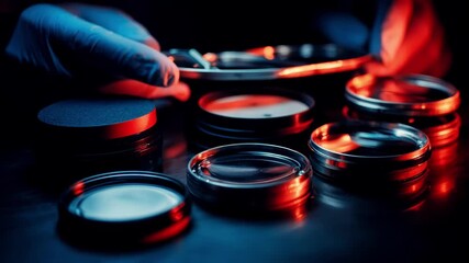 Medium shot of laboratory professionals analyzing nanocoated metal surfaces for aerospace and automotive use emphasizing innovation in protective layers.