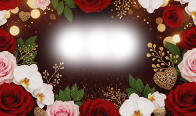 Valentines day 2026 background Grainy texture PNG Background. Valentine's day PNG design card. Holiday banner, web poster, flyer, color brochure 