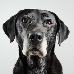 Cão isolado em fundo branco